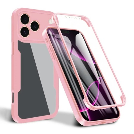 Husa pentru iPhone 17 Pro Max + Folie - Techsuit ColorVerse 360 Series - Pink