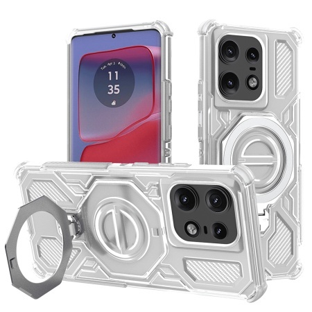 Husa pentru Motorola Edge 50 Pro - Techsuit Carbon Shield PRO - White Transparent