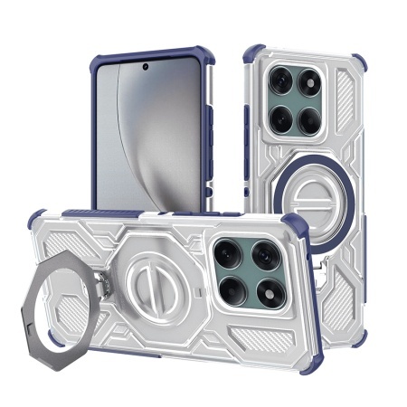 Husa pentru Motorola Edge 60 / Edge 60 Fusion - Techsuit Carbon Shield PRO - Blue Transparent