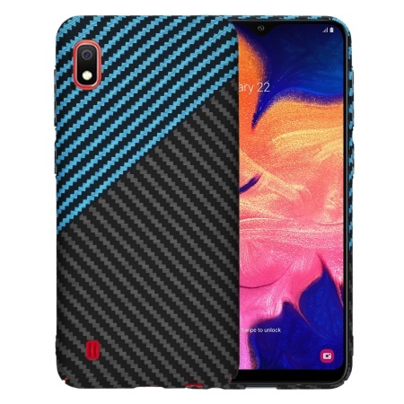 Husa pentru Samsung Galaxy A10 - Techsuit Carbonite FiberShell - Blue Pulse