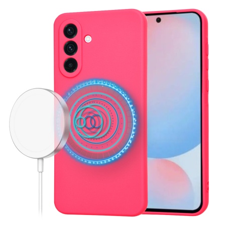 Husa pentru Samsung Galaxy A56 5G - Techsuit SoftFlex MagSafe - Hot Pink