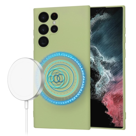 Husa pentru Samsung Galaxy S22 Ultra 5G - Techsuit SoftFlex MagSafe - Matcha