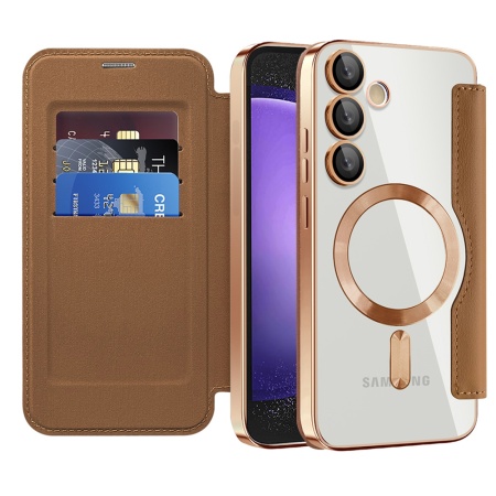 Husa pentru Samsung Galaxy S23 FE - Techsuit SmartMag Book Case - Brown