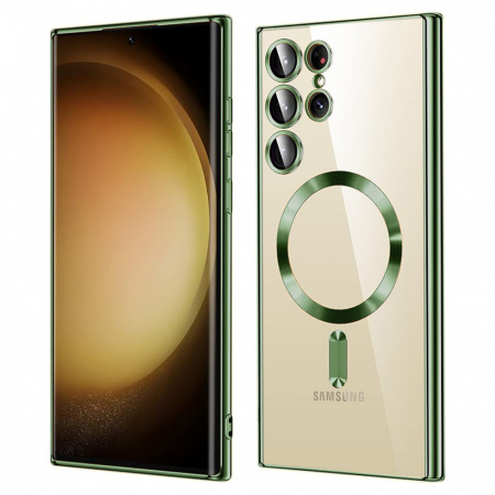 Husa pentru Samsung Galaxy S23 Ultra - Techsuit Luxury Crystal MagSafe - Deep Green