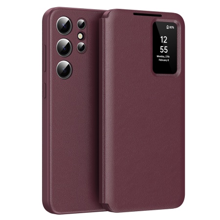 Husa pentru Samsung Galaxy S23 Ultra - Techsuit SmartView Series - Red