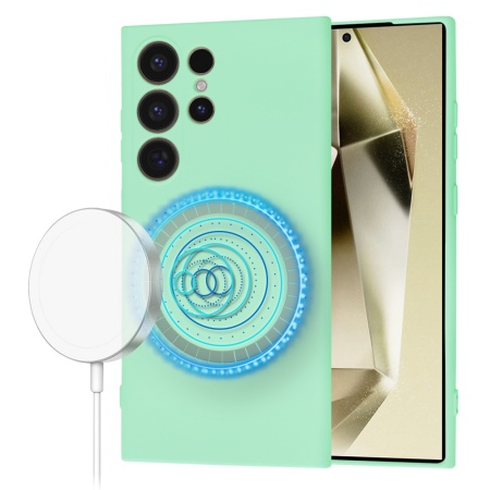 Husa pentru Samsung Galaxy S24 Ultra - Techsuit SoftFlex MagSafe - Mint Green