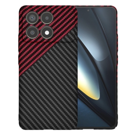 Husa pentru Xiaomi Poco F6 Pro - Techsuit Carbonite FiberShell - Red Vortex