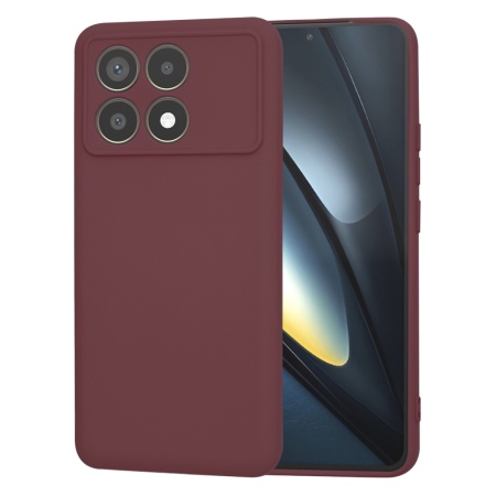 Husa pentru Xiaomi Poco F6 Pro - Techsuit SoftFlex - Plum Red