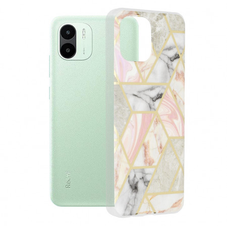 Husa pentru Xiaomi Redmi A1 / A2 - Techsuit Marble Series - Pink Hex
