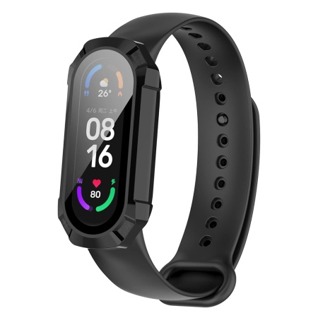 Husa pentru Xiaomi Smart Band 7 / 7 NFC + Folie - Techsuit Defense360 Pro - Black