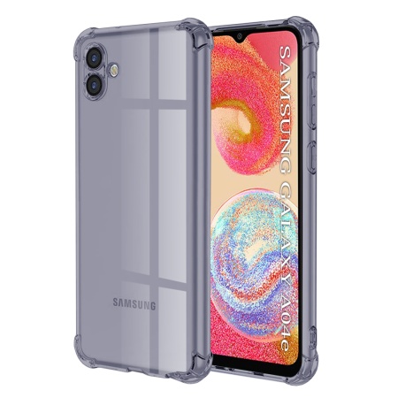Husa pentruSamsung Galaxy A04e / M04 - Techsuit Shockproof Clear Silicone - Smoke Black