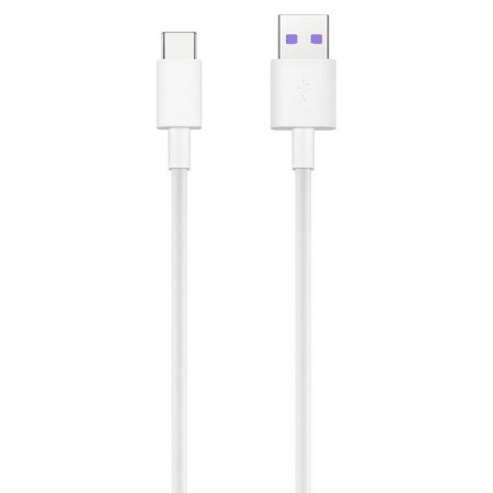 Cablu date HUAWEI HL1289, USB la Type-C 1m Super Charger 5.0A Alb
