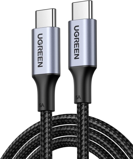 Cablu Ugreen USB-C la USB-C 100W, Super Fast Power Delivery, 2m, Negru