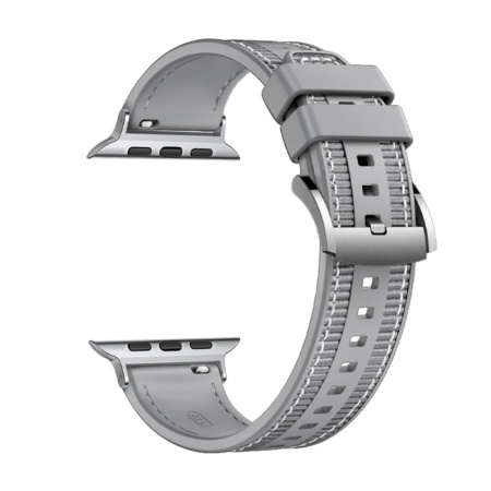 Curea pentru Apple Watch 1/2/3/4/5/6/7/8/9/10/SE/SE 2 (38/40/41/42mm) - Techsuit Watchband (W051) - Gray