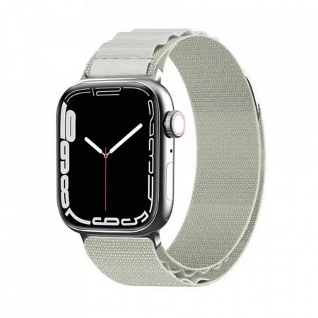 Curea pentru Apple Watch 1/2/3/4/5/6/7/8/9/10/SE/SE 2 (38/40/41/42mm) - Techsuit Watchband (W037) - Star White