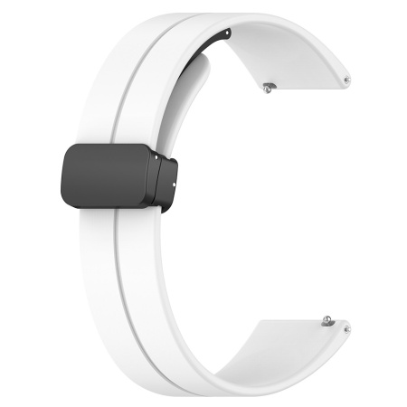Curea pentru Huawei Watch GT 4 (41mm)/W1/Honor Watch S1/Garmin Venu 2S/Vivoactive 4S - Techsuit Watchband 18mm (W011) - White