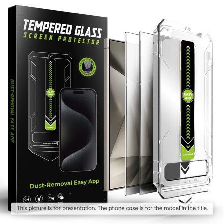 Folie pentru Samsung Galaxy S25 Plus / Galaxy S24 Plus (set 2) - Techsuit TitanGlass CrystalHD [Fingerprint Unlock Compatible] - Privacy