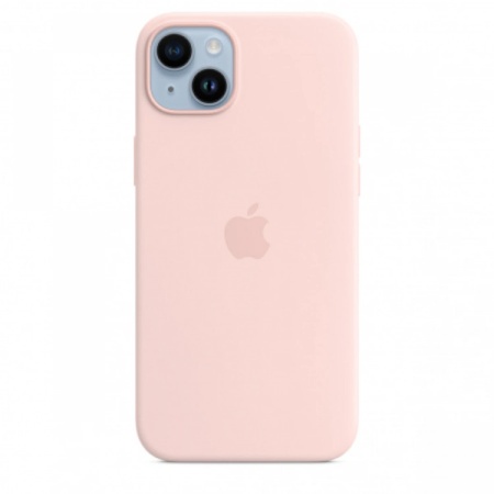 Husa de protectie Apple Silicone Case MagSafe pentru iPhone 14 Plus, MPT73ZM/A, Chalk Pink