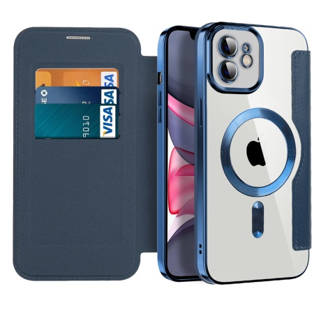 Husa pentru iPhone 11 - Techsuit SmartMag Book Case - Blue