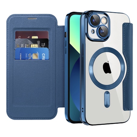 Husa pentru iPhone 13 - Techsuit SmartMag Book Case - Blue