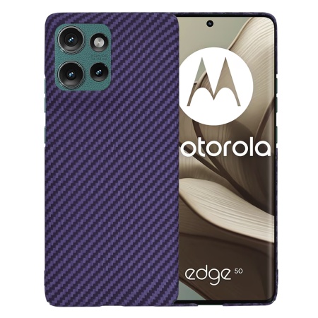 Husa pentru Motorola Edge 50 - Techsuit Carbonite FiberShell - Purple
