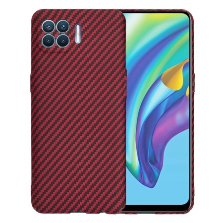 Husa pentru Oppo Reno4 Lite - Techsuit Carbonite FiberShell - Red