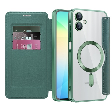 Husa pentru Samsung Galaxy A06 - Techsuit SmartMag Book Case - Green