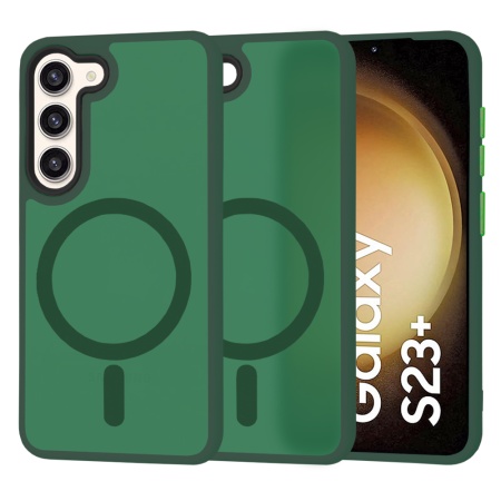 Husa pentru Samsung Galaxy S23 Plus - Techsuit HaloFrostÂ MagSafe Series - Midnight Green