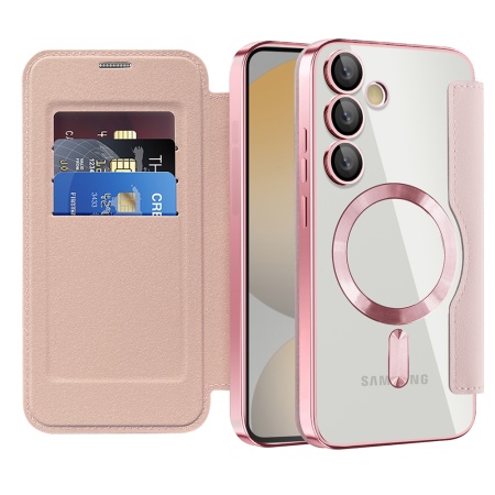 Husa pentru Samsung Galaxy S24 FE - Techsuit SmartMag Book Case - Pink