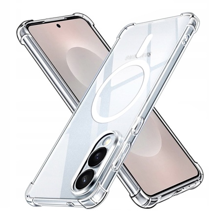 Husa pentru Samsung Galaxy S25 Edge - Techsuit Shockproof Clear Silicone MagSafe - Clear