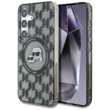 Husa pentru Samsung Galaxy S25 - Karl Lagerfeld IML Monogram MagSafe (KLHMS25SHMCKMHK) - Karl&Choupette Head