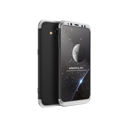 Husa Samsung Galaxy A8 Plus 2018 GKK 360 Negru/Argintiu