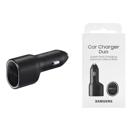 Incarcator Auto USB, Type-C, Fast Charging 40W - Samsung Duo (EP-L4020NBEGEU) - Black (Blister Packing)