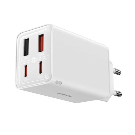 Incarcator retea Baseus GaN6 Pro Fast Charge 2C+2U 65W + cablu USB-C 100W 1m alb