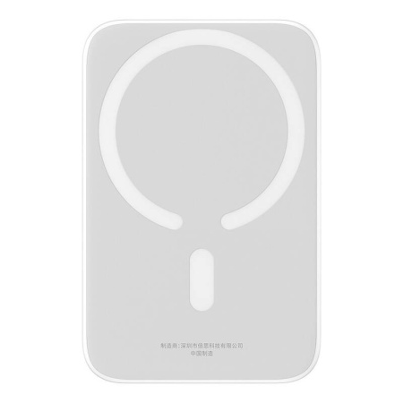 Baterie externa Baseus Mini Air Wireless, 6000 mAh, 20W, cu cablu USB-C, Alb