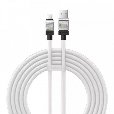 Cablu Baseus CoolPlay Fast Charge USB-C USB 100W 2m Alb