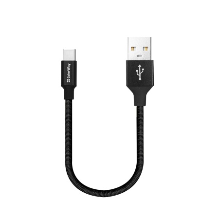 Cablu Date, USB la Type-C, 2.4A, 0.25m - ColorWay (CW-CBUC048-BK) - Black