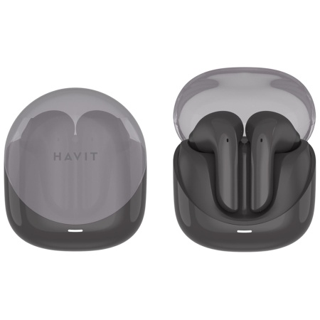 Casti fara Fir pentru Jocuri Video, Bluetooth 5.3, Low Latency, TWS, ENC, USB-C, 400mAh - Havit Modern Buds (TW974) - Black