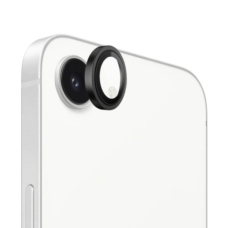 Folie pentru iPhone 16e - Blueo Original Metal Frame Lens Protector - Black
