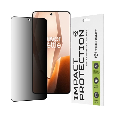 Folie pentru OnePlus 13R - Techsuit 111D Privacy FullÂ Glue - Black