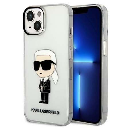 Husa iPhone 14 Plus - Karl Lagerfeld Hardcase Transparent (KLHCP14MHNIKTCT) - Ikonik Karl Lagerfeld