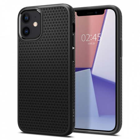 Husa pentru iPhone 12 / iPhone 12 Pro - Spigen Liquid Air - Matte Black