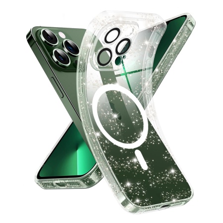 Husa pentru iPhone 13 Pro Max - Techsuit SparkleSkin MagSafe Series - Clear