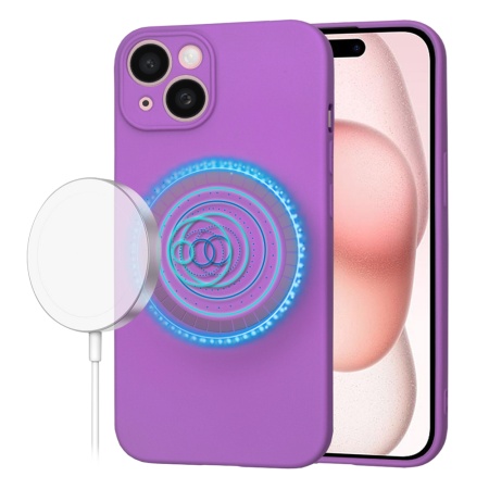 Husa pentru iPhone 15 - Techsuit SoftFlex MagSafe - Purple
