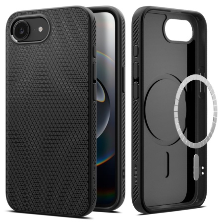 Husa pentru iPhone 16e - Spigen Liquid Air MagSafe - Matte Black