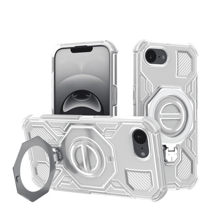 Husa pentru iPhone 16e - Techsuit Carbon Shield PRO - White Transparent