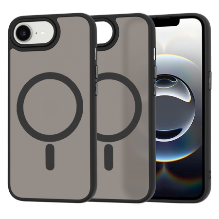 Husa pentru iPhone 16e - Techsuit HaloFrostÂ MagSafe Series - Smoke Black