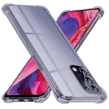 Husa pentru Oppo A54 5G / A74 5G / OnePlus Nord N200 5G - Techsuit Shockproof Clear Silicone - Smoke Black