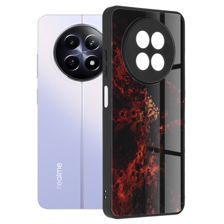 Husa pentru Realme 12 / 12x - Techsuit Glaze Series - Red Nebula