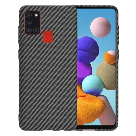 Husa pentru Samsung Galaxy A21s - Techsuit Carbonite FiberShell - Black